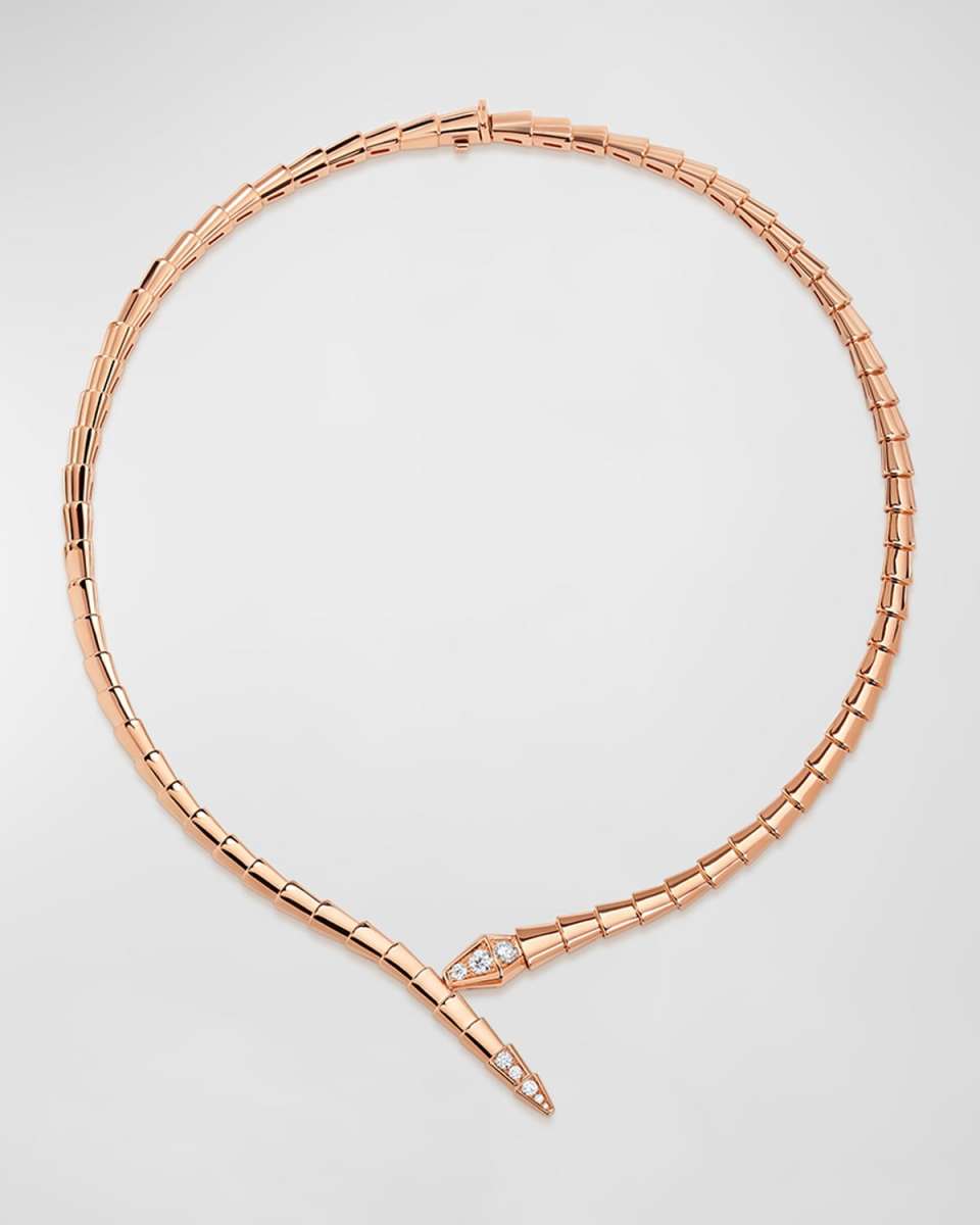 Serpenti Viper Rose Gold Necklace, Siz
